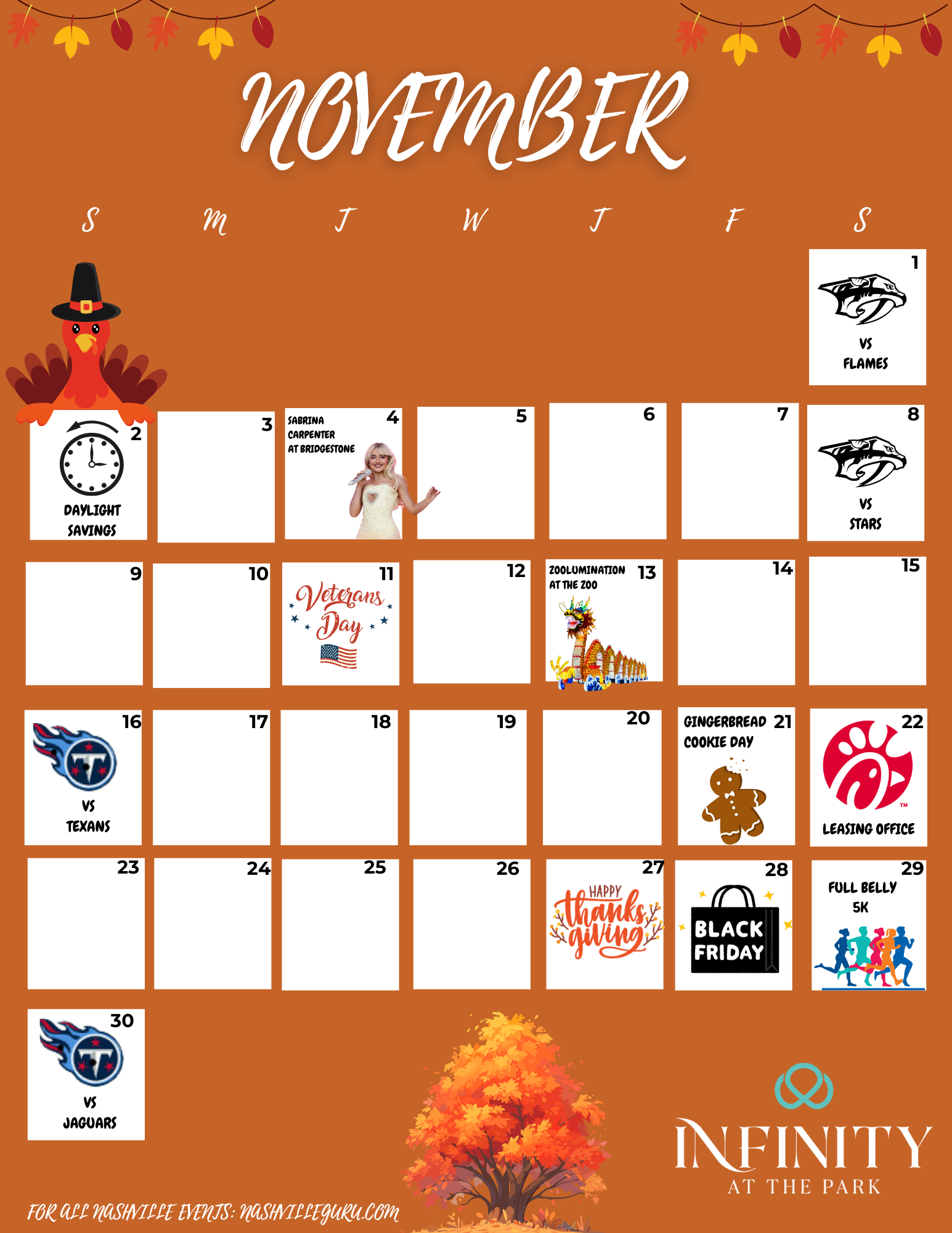 November Event Calendar