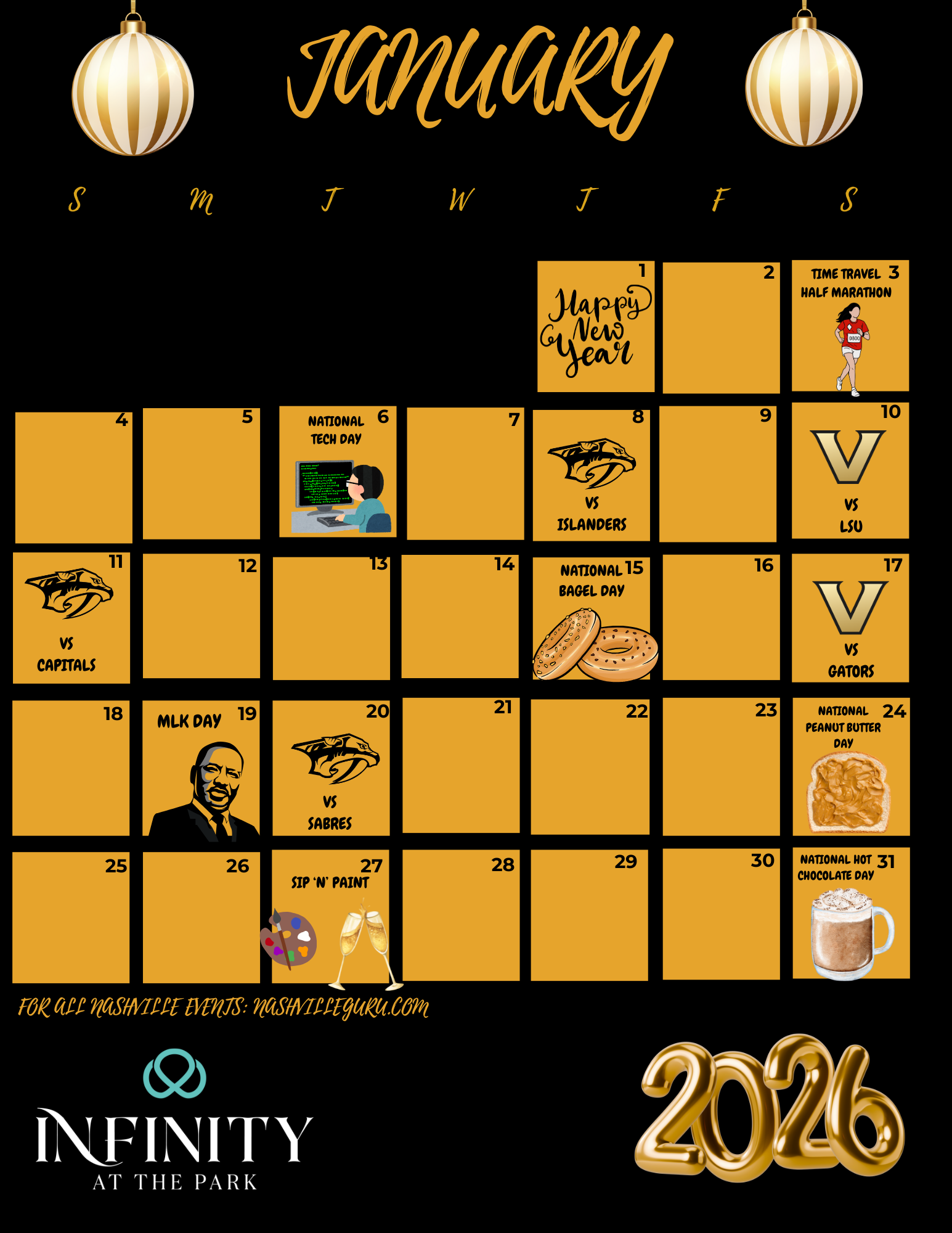 January Event Calendar